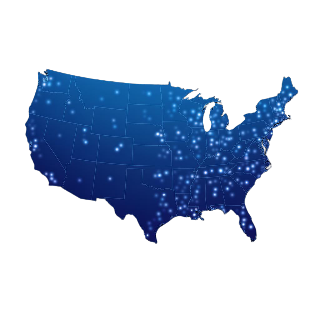 Map of the United States showing Caretable coverage across all 50 states